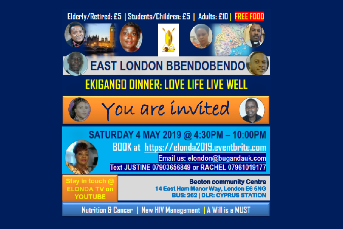 East London Bendobendo - Ekigango Dinner 2019